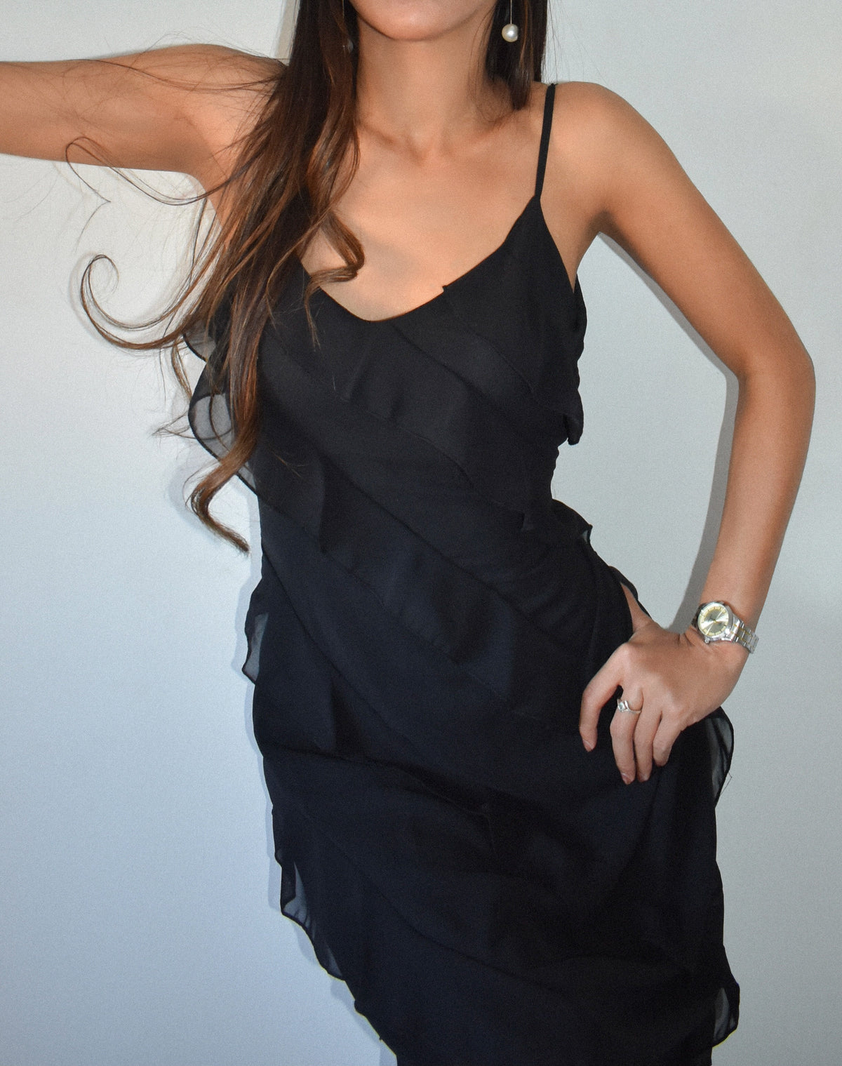 #02 Vestido Ondas Negro